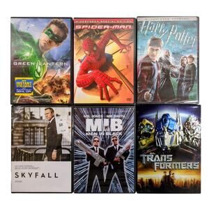 6 DVD Lot NEW Transformers MIB Skyfall Spider-Man Harry Potter Green Lantern